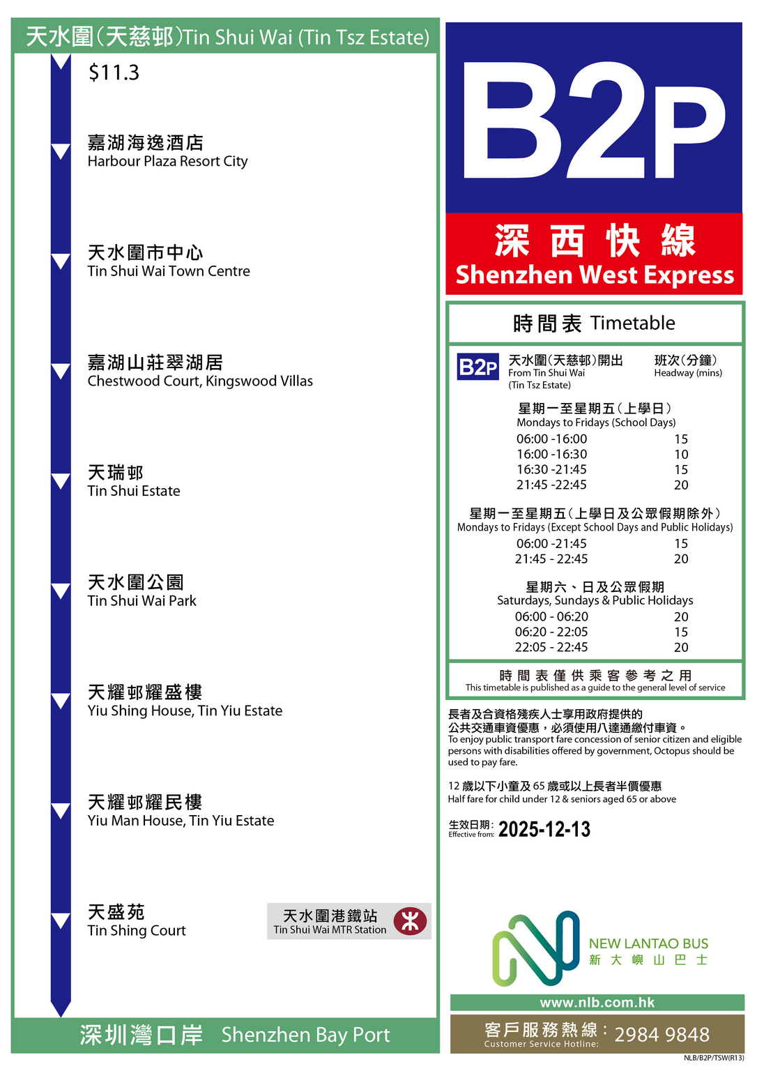 路線 B2P — 路線圖